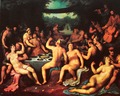 2. losbandige drinkpartij: "Bacchanaal" (Cornelis van Haarlem )