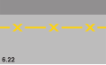 6.22 Prohibition of parking strip (yellow, longitudinal strip broken with diagonal crosses)