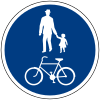 Shared pedestrian and cycle path