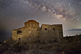 The church at night.