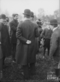 1910 - A. C. KREBS (left) and Emile DUBONNET (1882-1950) after crossing Paris on a Tellier plane with the Panhard & Levassor engine designed by KREBS.