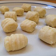 Fresh raw gnocchi