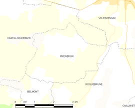 Mapa obce Préneron