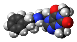 Space-filling model of the captagon molecule