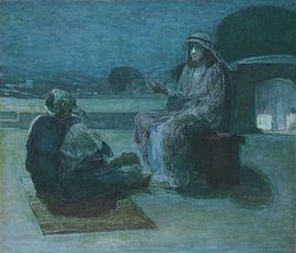 Ο Νικόδημος πηγαίνει στον Ιησού, του Henry Ossawa Tanner, περίπου 1925