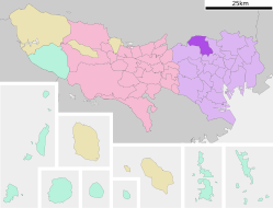 Itabashi-kus beliggenhed i Tokyo Metropolis