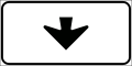 Lane sign: an overhead sign applies only to te lane pointed out by this arrow.