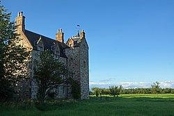 View of Illieston Castle and nearby trees