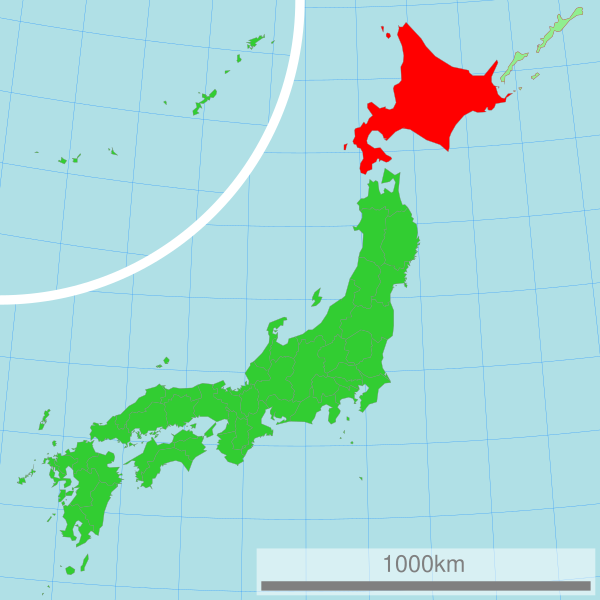 File:Map of Japan with highlight on 01edit Hokkaido prefecture.svg