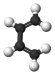 Molekylmodell av s-cis-formen.