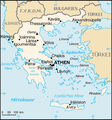 Map of Greece from CIA World Factbook (German text)