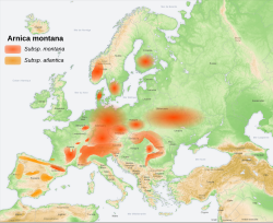 Distribución de Arnica montana