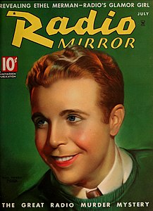 Dick Powell on the cover of Radio Mirror, July 1935, credited as A Mozert