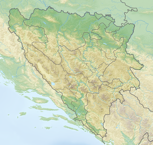 Zec planina na zemljovidu Bosne i Hercegovine