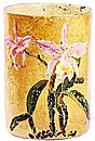 Orquídea (orched) (c. 1940) Tamaño: 14 cm Téctica: Óleo sobre cerámica Colección: Colección particular.