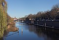 Bois le Duc, la fleuve (de Dommel) de pont sur la rue Stationsweg