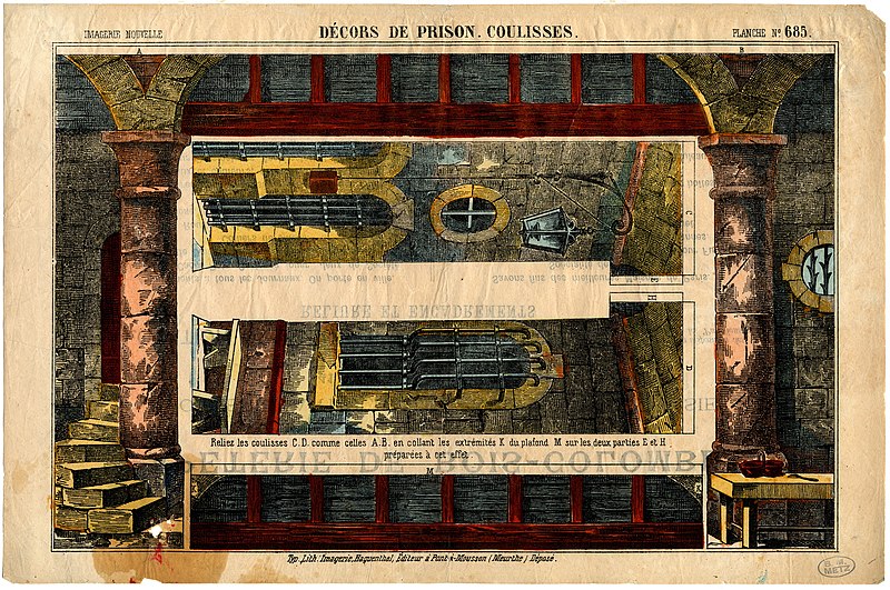 File:Élie Haguenthal Imagerie Nouvelle Planche 0685 Décors de prison Coulisses coloriée.jpg