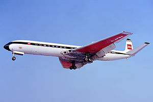 A jet airliner in flight