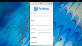 Fedora 35 Workstation с рабочим окружением GNOME 41.