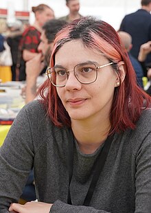 Floriane Soulas during the fr:Le Livre à Metz event.