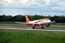 Airbus A320 d'Easyjet Switzerland en 2017.