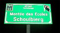 Plaque de rue bilingue français-luxembourgeois à Tontelange