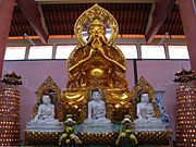 Vairocana statue in Sam Poh Wan Futt Chi, a Chinese Buddhist temple in Cameron Highlands, Pahang, Malaysia