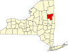 State map highlighting Warren County