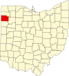 State map highlighting Paulding County