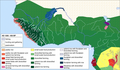 Map of livelihood distributions in 1500 CE Western Africa