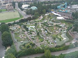 Mini-Europe vanuit het Atomium