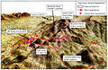 Mapa del área de operaciones de la operación Anaconda.