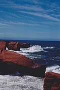 Magdalen Islands, Cap-aux-Meules, Chemin du Phare, tail of storms, winds and rough seas