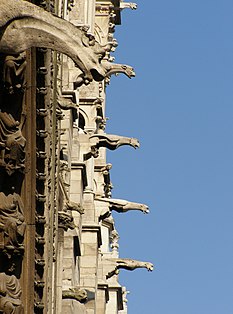 As gárgulas eram as calhas de chuva da Notre-Dame de Paris