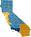 2003: Martin Hutchinson's CaliFOURnia proposal   San Diego / Orange County / Imperial County / Inland Empire   Greater Los Angeles   San Francisco Bay Area / Sacramento/ Monterey   Northern / Central Valley