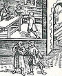 Teil 6 eines in 8 Tafeln unterteilten Holzschnittes von Lucas Cranach dem Älterem