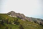 Handalm, mountain in the middle Koralpe, Lavanttal Alps, Austria, weathering in the plate gneiss