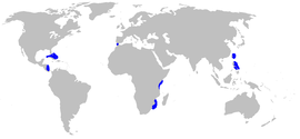 Área de distribución de H. nakamurai (en azul)