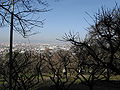 Parc Hiraoka avec la ville en arrière-plan.