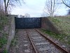 Coupure in de Zwaaksedijk, gemaakt ten behoeve van de aanleg van de spoorbaan van de tramlijn