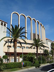 Vue extérieur du stade Louis II.