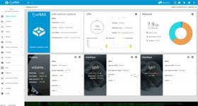 Capture d'écran de l'interface utilisateur Web de TrueNas