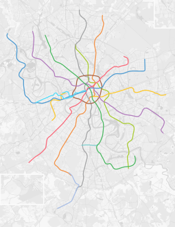 Prospekt Vernadskogo på en karta över Moskvas tunnelbana