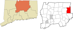 Willington's location within the Capitol Planning Region and the state of Connecticut