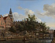 Jan van der Heyden, View of Oudezijds Voorburgwal c. 1670 (Mauritshuis)