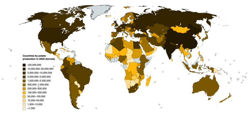 File:Countries by potato production in 2020.png