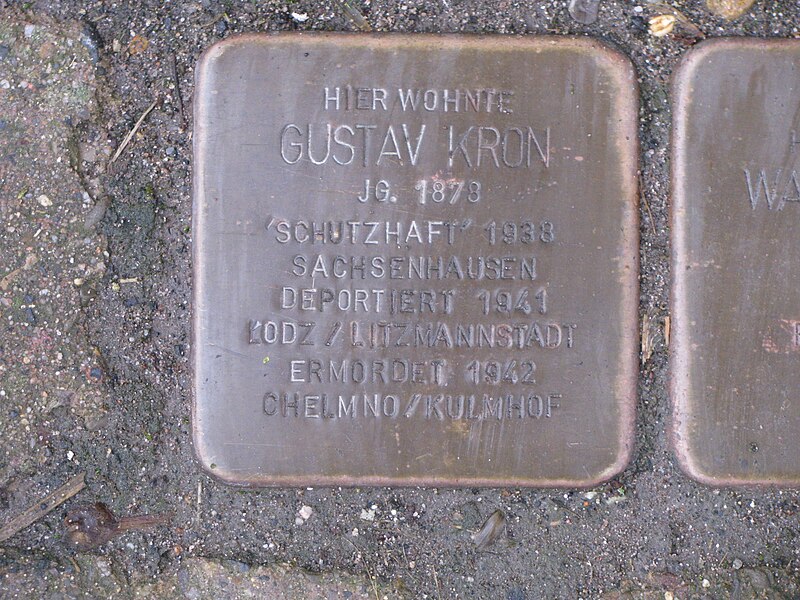 File:Stolperstein Gustav Kron, 1, Bilsteinstraße 12, Harmuthsachsen, Waldkappel, Werra-Meißner-Kreis.jpg