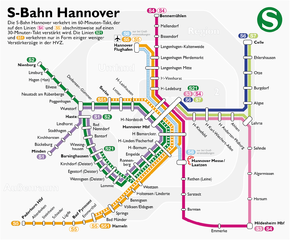 Schemaplan der S-Bahn Hannover