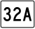 Route 32A marker