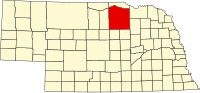 Map of Nebraska highlighting Holt County